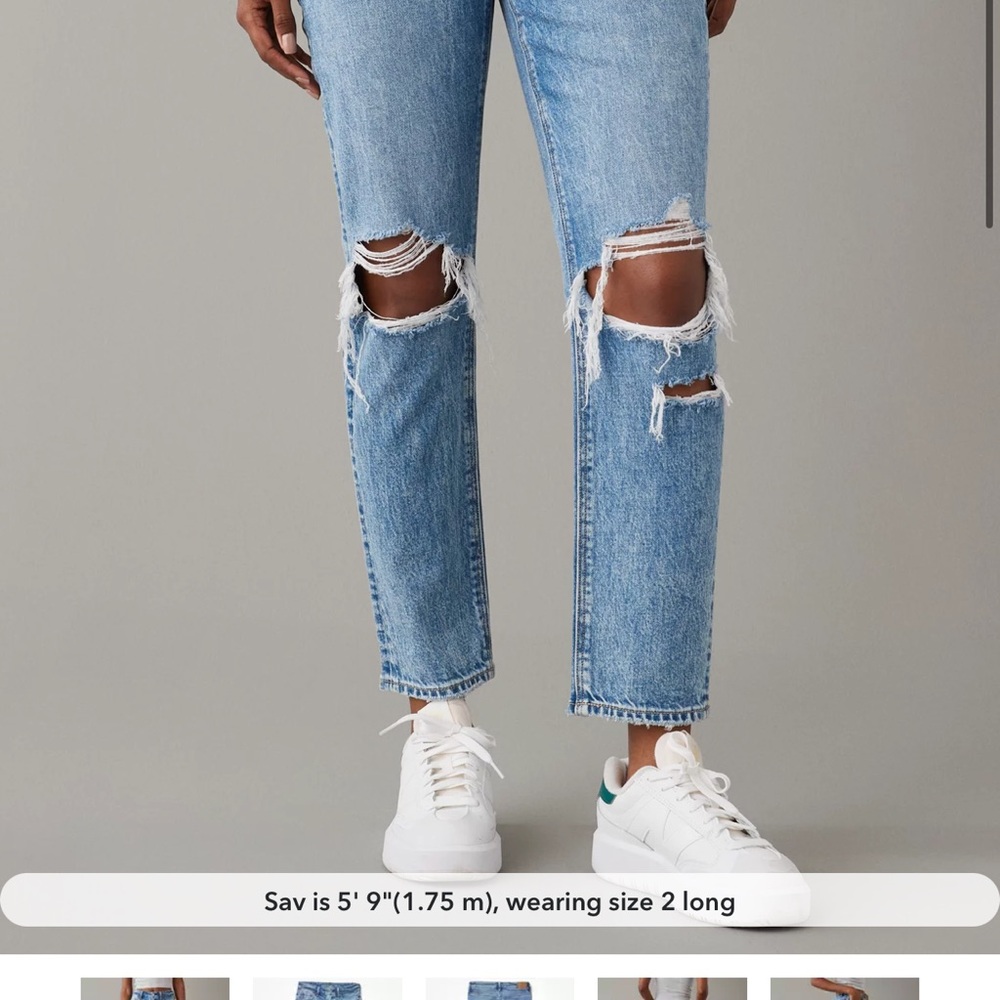 Distressed Blue Jeans
